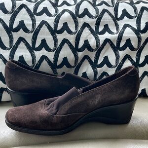Aquatalia Brown Suede Loafers